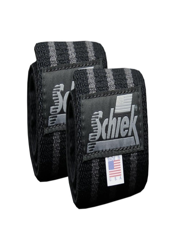 Schiek Sports Heavy Duty Wrist Wraps - Gym Workouts Wrist Support - Black Out Line Wrist Wraps - Image 1